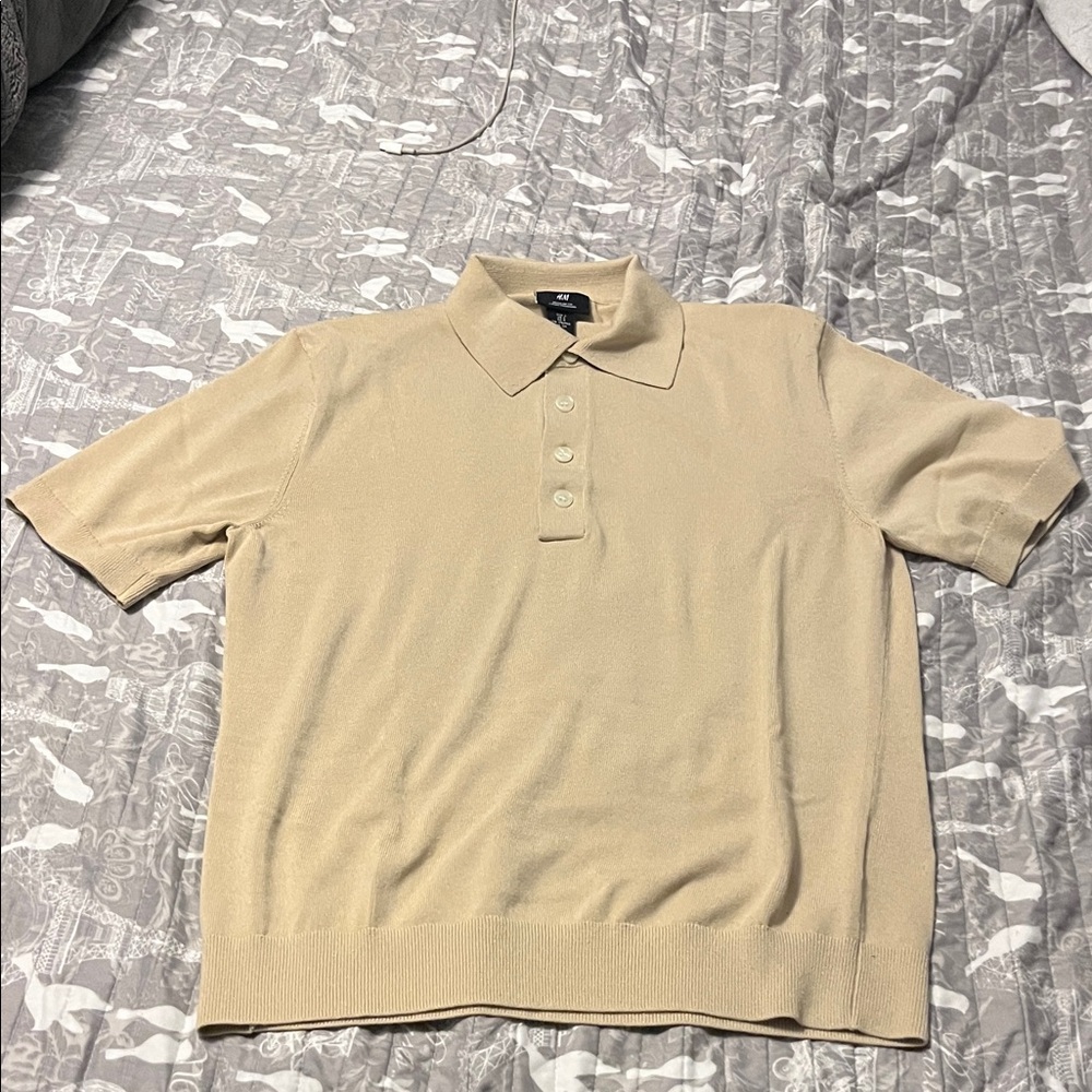 H&M Light Beige Polo Shirt